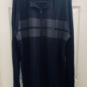 Men’s XL, Black and White Quarter-Zip Pullover